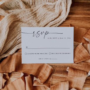 Modern Minimalist Wedding RSVP Card