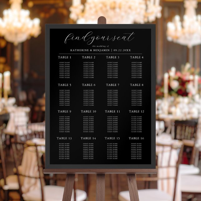 Modern Minimalist Wedding Seating Chart (Creator Uploaded)