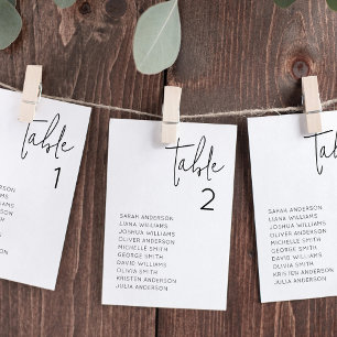 Modern Minimalist Wedding Seating Chart Card