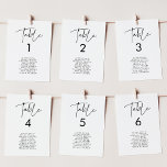 Modern minimalist wedding seating chart cards<br><div class="desc">Modern,  simple and clean: adopt this minimalist handwritten design for your wedding stationery. Fully customizable colours.</div>