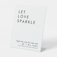 modern minimalist wedding send off sign