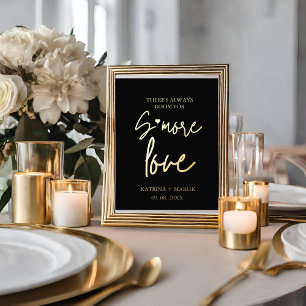 Modern Minimalist wedding s'more love station sign