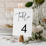 Modern minimalist wedding table number<br><div class="desc">Modern,  simple and clean: adopt this minimalist handwritten design for your wedding stationery. Fully customizable colours.</div>