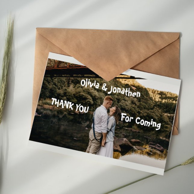 Modern Minimalist Wedding Thank You Card (Creator Uploaded)