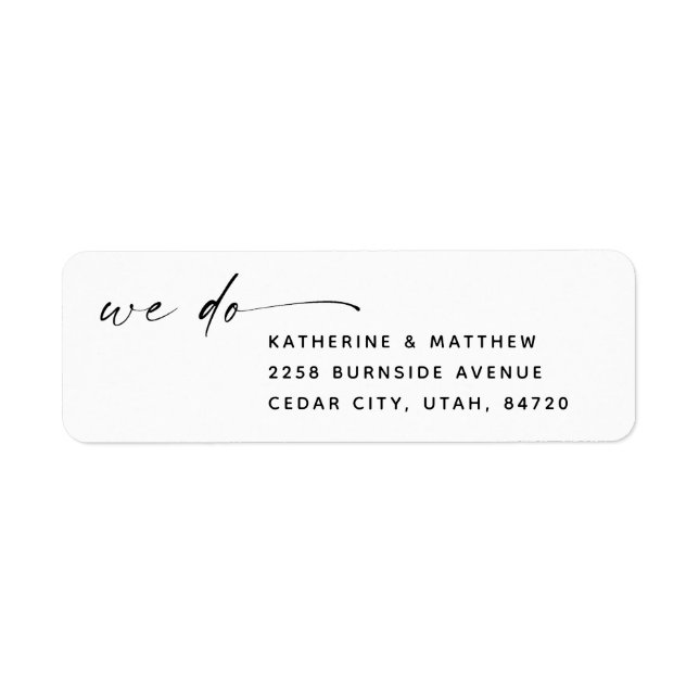 Modern Minimalist Wedding | We Do Black & White (Front)