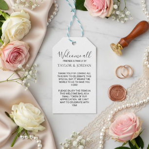 Modern Minimalist Wedding Welcome Bag Minimalist Gift Tags