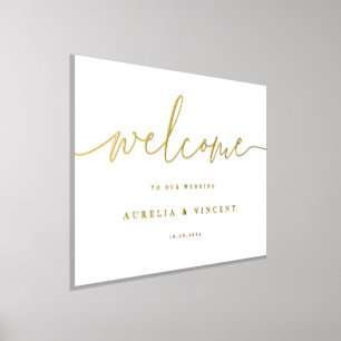 Modern Minimalist Wedding Welcome Foil Prints