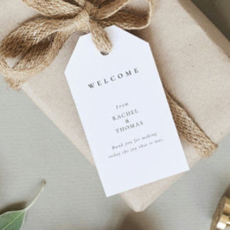 Modern Minimalist Wedding Welcome Gift Tags