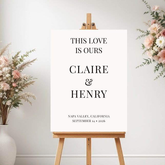 Modern Minimalist Wedding Welcome Sign (Creator Uploaded)