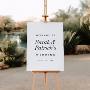 Modern Minimalist Wedding Welcome Sign