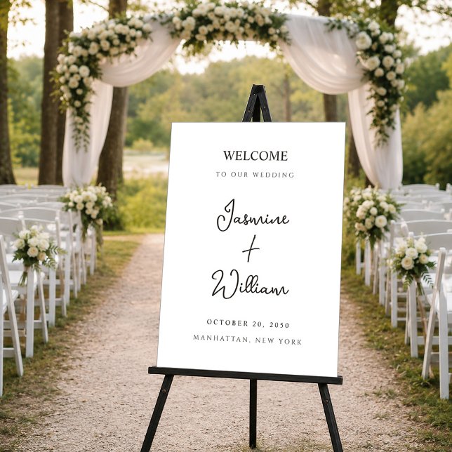Modern Minimalist Wedding Welcome Sign (Creator Uploaded)
