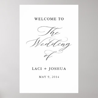 Modern Minimalist Wedding Welcome Sign – Chic