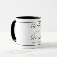 Modern Minimalist White Black Parent  Wedding