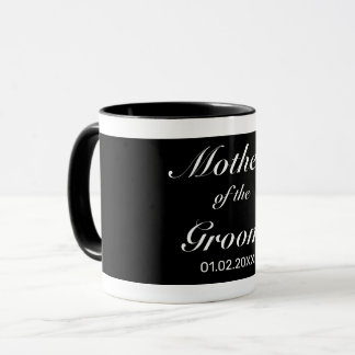 Modern Minimalist White Black Parent Wedding Mug