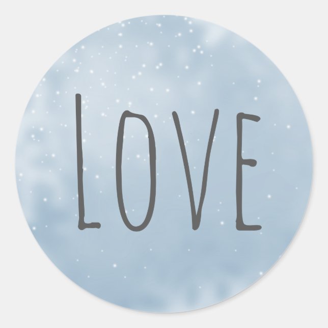 Modern Minimalist White Grey Silver Love Seal (Front)