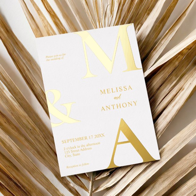 Modern Minimalist White Monogram Wedding (Creator Uploaded)