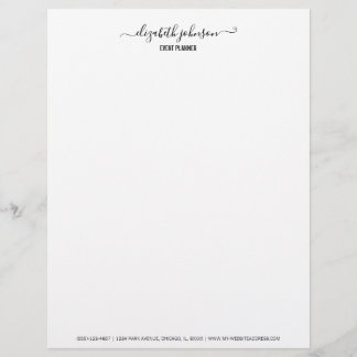 Modern Minimalist White Office Letterhead