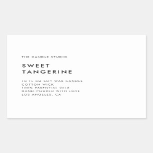Modern Minimalist White Packaging Candle Cosmetics Sticker
