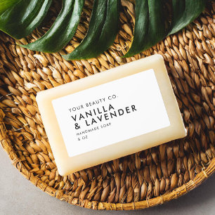 Modern Minimalist White Soap Label