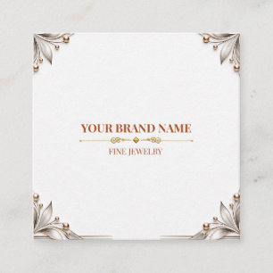 Modern Minimalist White Square Ring Card