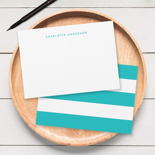 Modern Minimalist White Stripes & Custom Colour Card (Creator Uploaded)