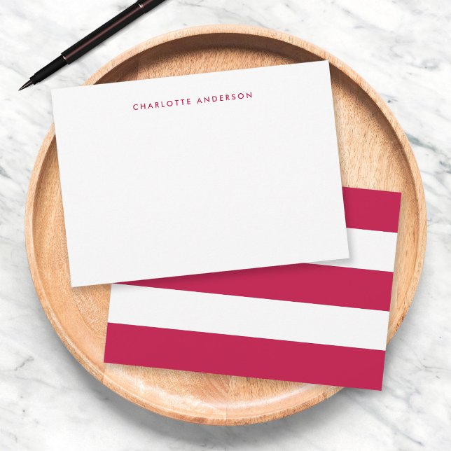 Modern Minimalist White Stripes & Custom Colour Card (Creator Uploaded)