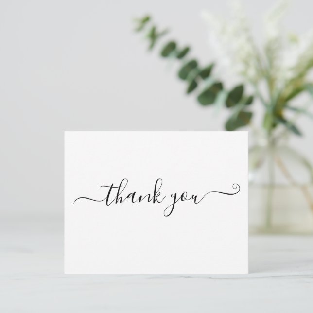 Modern Minimalist White Thank You Card  (Standing Front)