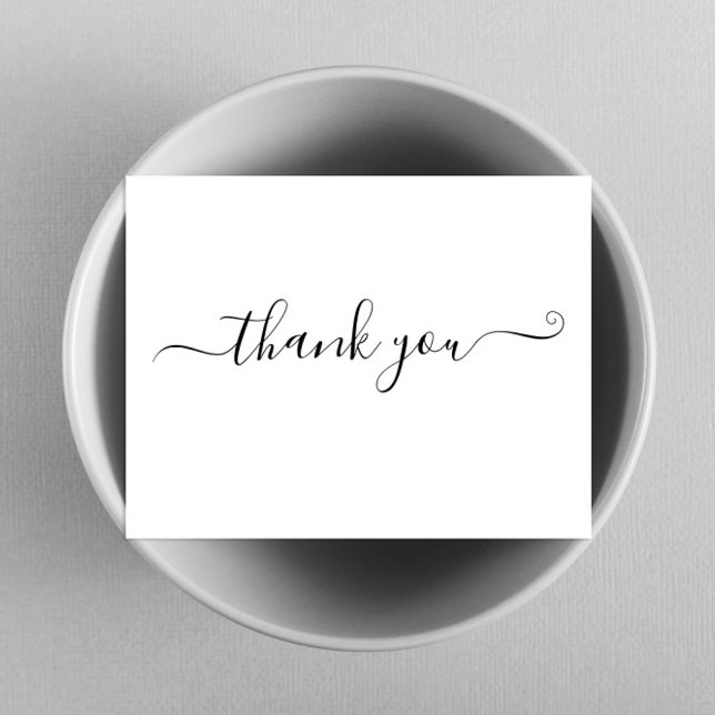Modern Minimalist White Thank You Card  (Creator Uploaded)