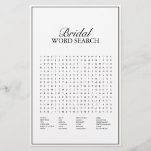 Modern Minimalist White Word Search Game