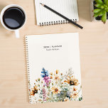 Modern Minimalist Wildflower Floral Personalized Planner<br><div class="desc">Modern Minimalist Wildflower Floral Personalized Planner Notebook</div>