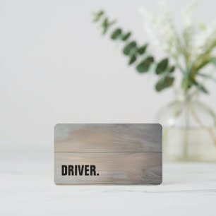 Modern Minimalist Wood board DRIVER Professional Business Card