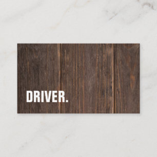Modern Minimalist Wood board DRIVER Professional Business Card