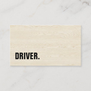 Modern Minimalist Wood board DRIVER Professional Business Card