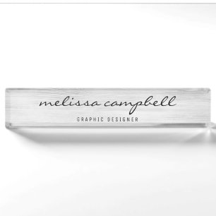 Modern Minimalist Wooden Nameplate