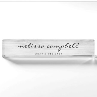 Modern Minimalist Wooden Nameplate