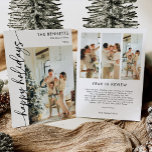 Modern Minimalist Year In Review Holiday Card<br><div class="desc">Celebrate the season with a "Modern Happy Holidays Year In Review" holiday card. This stylish design features a clean and contemporary layout that highlights your favourite family photos alongside a heartfelt summary of your year's memorable moments. The modern typography and sleek aesthetic create an elegant look, perfect for showcasing the...</div>