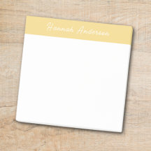 Modern Minimalist Yellow Monogram Full Name