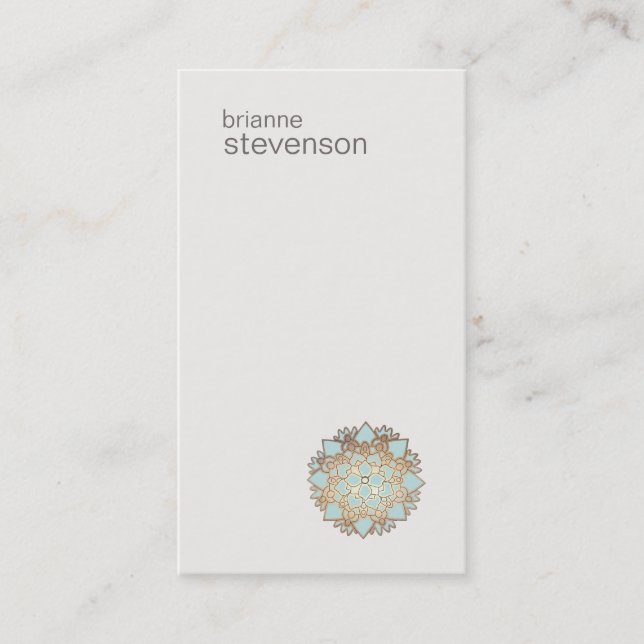 Modern  Minimalist Zen Lotus Business Card (Front)