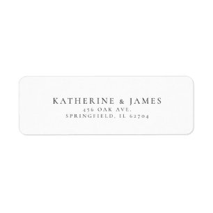 Modern minimaliste Élégant Mariage Adresse de reto