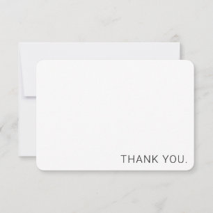 Modern Minimalistic Black and White Thank You Card