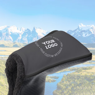 Modern Minimalistic Company Logo/any Image Grey Golf Head Cover