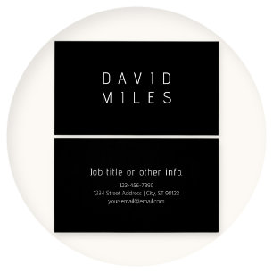 Modern Minimalistic Editable Name   Black & White