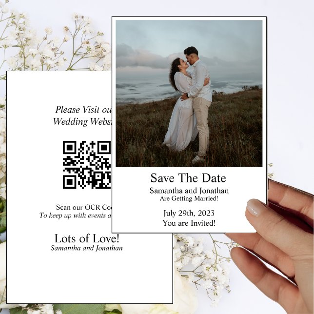 Modern Minimalistic Elegant Photo Save the Date Invitation (Creator Uploaded)