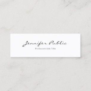 Modern Minimalistic Elegant Professional Plain Mini Business Card