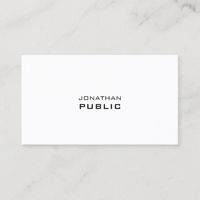 Modern Minimalistic Elegant Professional Simple Business Card (Front)