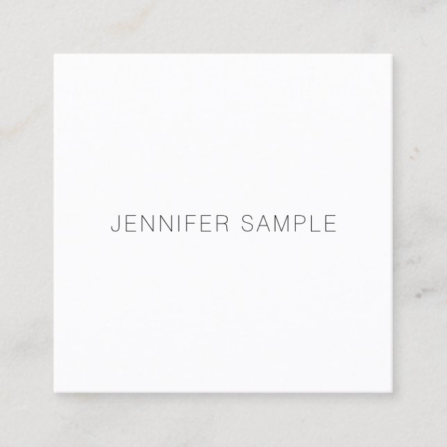 Modern Minimalistic Elegant Template Professional Square Business Card (Front)
