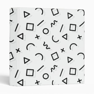 Modern, minimalistic memphis pattern binder