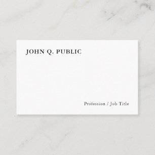 Modern Minimalistic Personalized Elegant Template Business Card