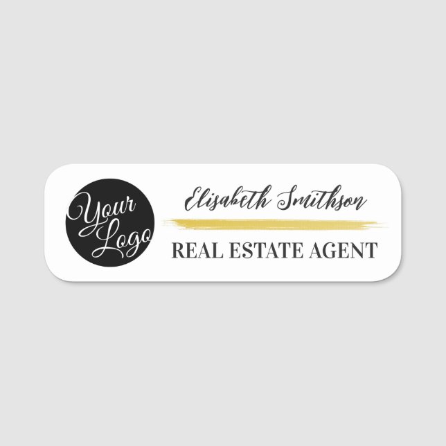 Modern Minimalistic Personalized ID Badge Template (Front)