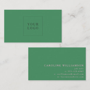 Modern Minimalistic Pink Green Professional Logo Business Card
